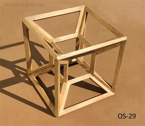 Tesseract Hypercube Os 29 Wood Sculpture By Rndmodels On Deviantart