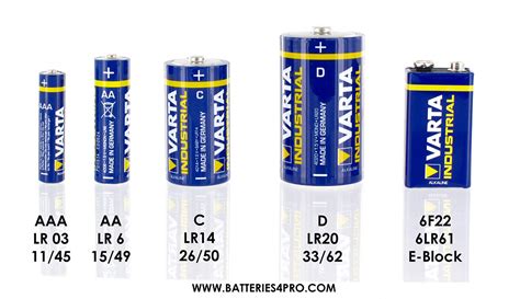 Batteries4pro Tailles Et Formats Des Piles Et Batteries