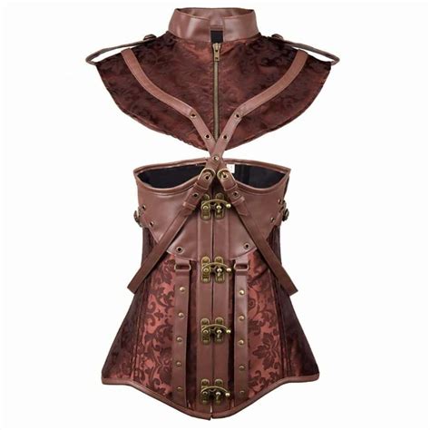 Sexy Brown Steampunk Vintage Corset Plus Size Available