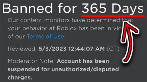 Roblox Banned Someone For A Year 365 Days Youtube