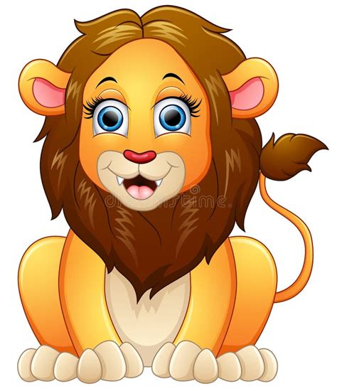 Cartoon Lion Stock Vector Illustration Of Feline Happy 35911308