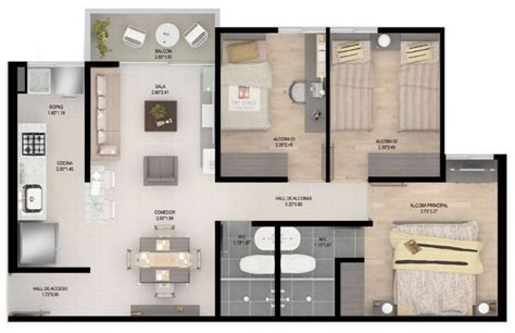 Apartment Plans Of 80 Square Meters