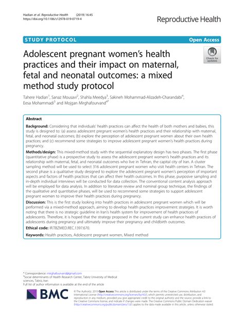 pdf adolescent pregnant women s health practices and their impact on maternal fetal and