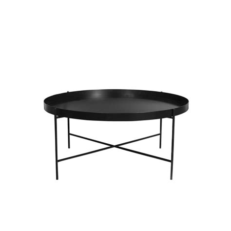 When the tray top is in place, it can be used as a bedside table or coffee table, and when the tray top is removed, it becomes a regular tray that can be used to carry items. Round tray steel coffee table - LIM.co.za