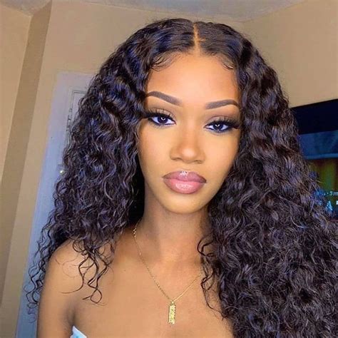 Curly Wave Wig 13x4 Lace Frontal Wig With Realistic Hairline In 2020 Deep Wave Hairstyles
