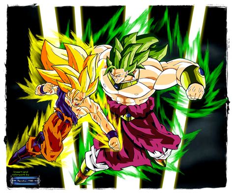 Image Goku Ss3 Vs Broly Ss3 By Moncho M89 Dragon Ball Wiki