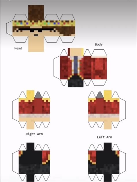 Eret Cutout Papercraft Minecraft Skin Mcyt Cutouts Dream Smp Papercraft