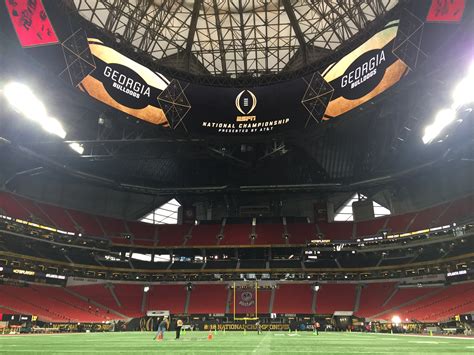 Additionally, jim curtin and gabriel heinze's. Live From CFP National Championship Game: Mercedes-Benz Stadium's Halo, Mega-Column Boards Shine ...