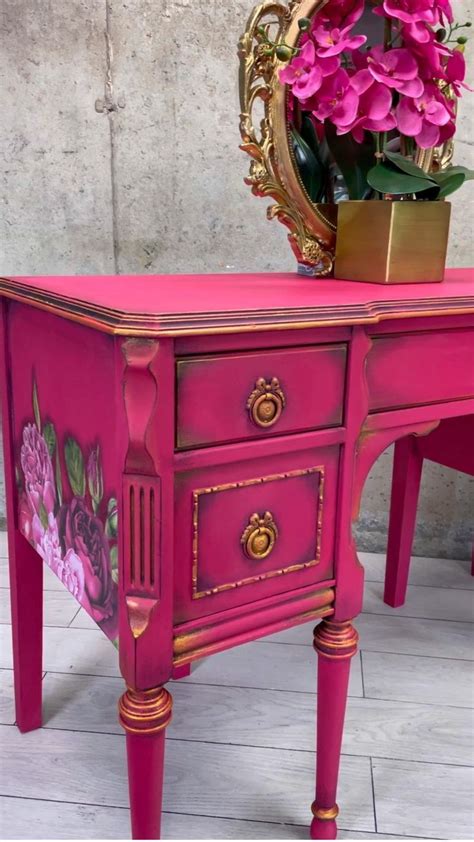 Floral Decor Transfer Painting Furniture Diy Funky Painted Furniture
