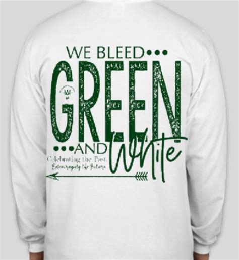 t shirt we bleed green long sleeve