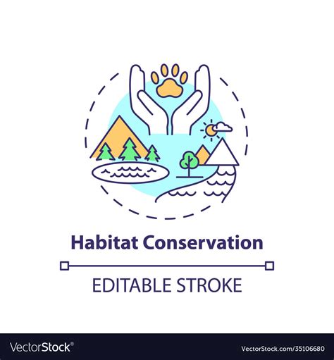 Habitat Conservation Concept Icon Royalty Free Vector Image