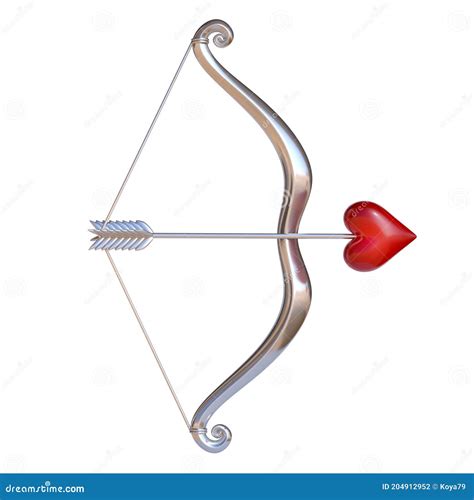 Día De San Valentín 3d Icono Cupido Arco Y Flecha Con El Corazón Stock De Ilustración