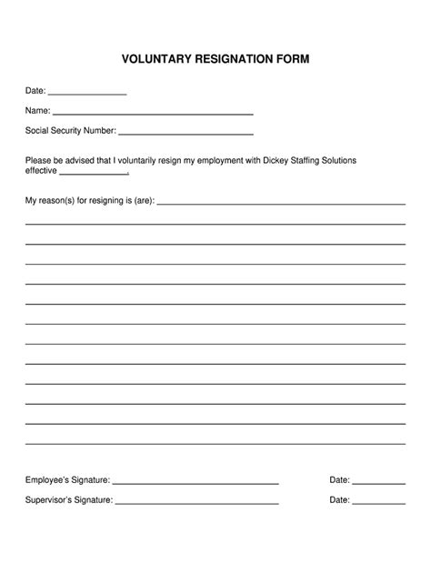 Voluntary Resignation Fill Out And Sign Online Dochub
