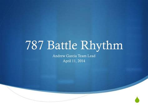 Ppt 787 Battle Rhythm Powerpoint Presentation Free