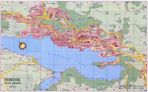 Sibenik Map Croatia Sibenik City Plan