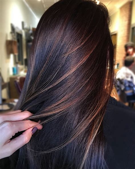 Dark Brown Balayage Brunette Hair Color With Highlights Brown Hair Balayage Balayage Hair Dark