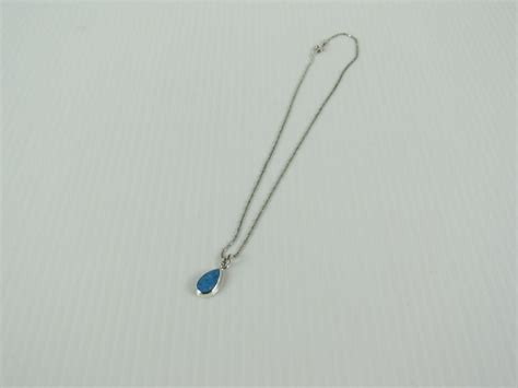 925 Sterling Silver And Blue Denim Lapis Pendant Ll Auctions Llc