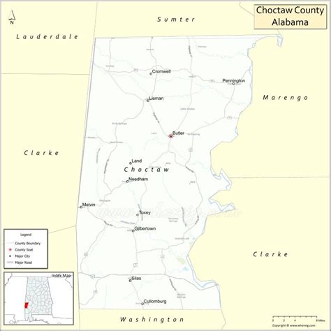 Montgomery Alabama Physical Map County Map Washington County Water