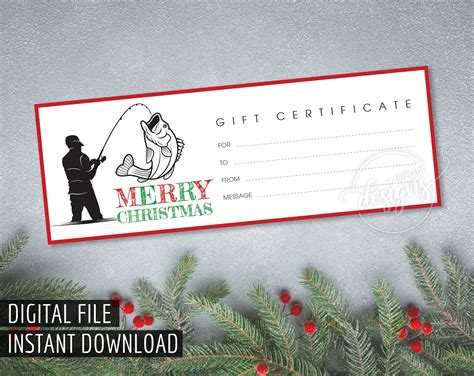 Free Printable Fishing Gift Certificate Template Customize And Print