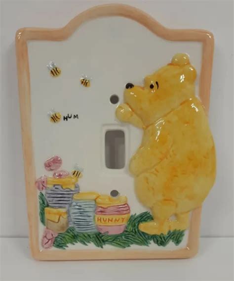 Disney Classic Winnie The Pooh Ceramic Single Light Switch Plate Cover