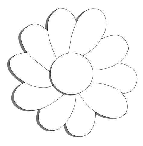 Simple Flower Clipart Outline Picture Of Flower Outline Outline