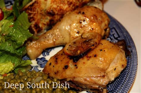 Cutting the chicken in half lengthwise speeds up the cook time and tastes better than if you leave it whole. Deep South Dish: Cast Iron Skillet Roasted Cut Up Chicken