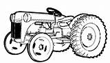 Coloring Tractor Farm Deere John sketch template