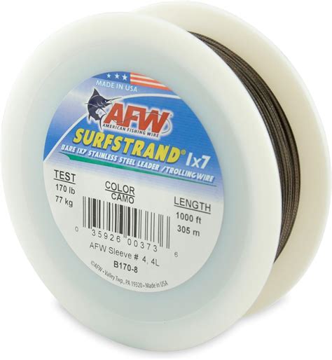 American Fishing Wire Surfstrand Bare 1x7 Stainless Steel Leader Wire