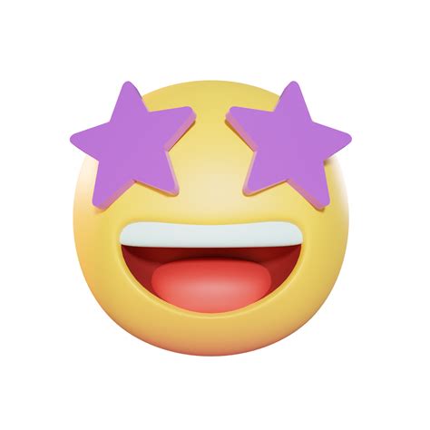 Star Struck Emoji 3d Illustration 9885120 Png