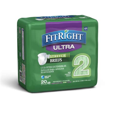 Fitright Stretch Ultra Adult Briefs Size 2 Largex Large 51″ 70