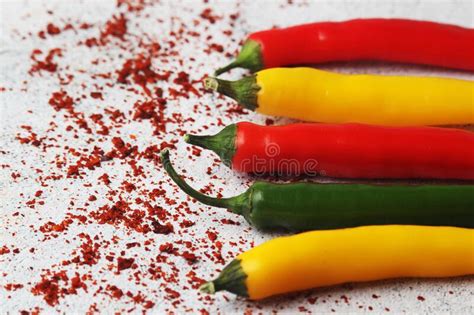 Different Types Of Hot Spicy Pepper Stock Photo Image Of Freshness