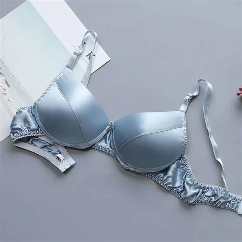 real mulberry silk bra thin double sided underwear without steel ring comfortable breathable