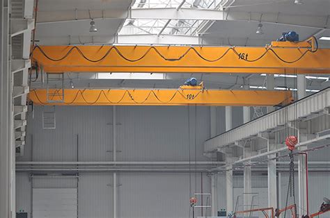 Electric Double Girder Overhead Crane 10 50 Ton High Working Effiency