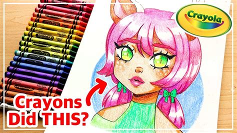 Your kid's art drawn by a professional artist! Creating Artwork with...CRAYOLA CRAYONS?? || Using Kid's ...