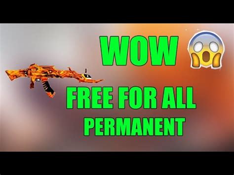 NEW LEGENDARY AK GUN SKIN FOR ALL FREE FIRE PLAYER COMPLETELY FREE AFSHANTECH YouTube