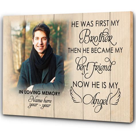 Brother Remembrance Personalized Canvas| In Loving Memory Of Brother