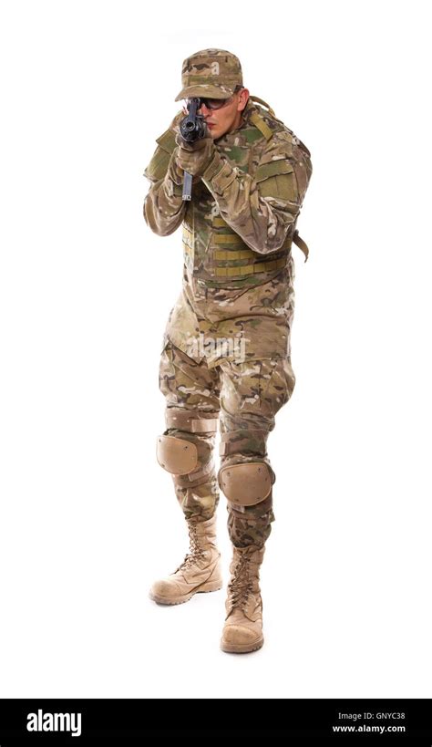Soldier With Rifle Stock Photo Alamy