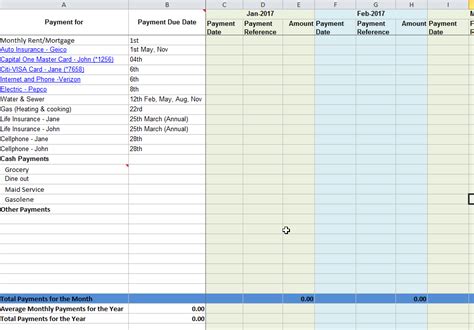 Monthly Bill Due Date And Payment Tracking Template Excel Bill