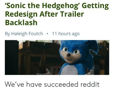 Sonic The Hedgehog Getting Redesign After Trailer Backlash By Haleigh