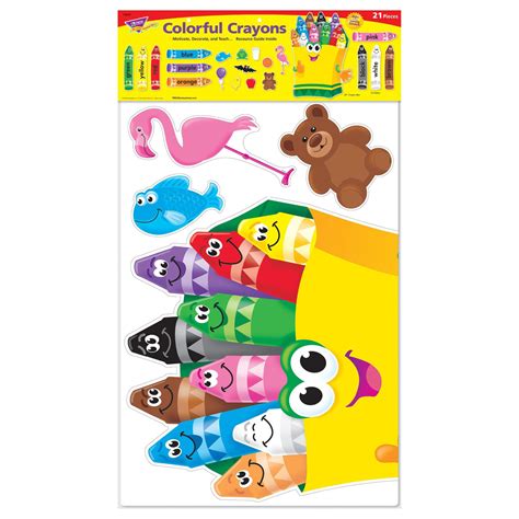 The Teachers Lounge Colorful Crayons Bulletin Board Set