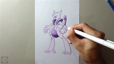 How To Draw Mega Mewtwo X Pokemon Mega Evolution 11 Labyrinth Draw