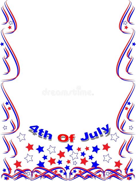 Patriotic Frame Border Th July Stock Vector Illustration Of Independence Frame