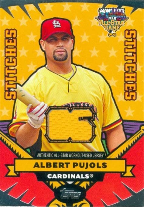Albert Pujols Player Worn Jersey Patch Baseball Card St Louis