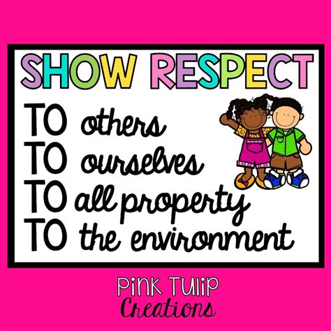 This Bright And Colorful Respect Poster Will Make A Great Visual Aid In Your Classroom It Is A3