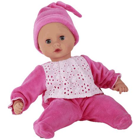 Gotz Muffin 13 Baby Doll No Hair And Dark Pink Onesie Walmart Com