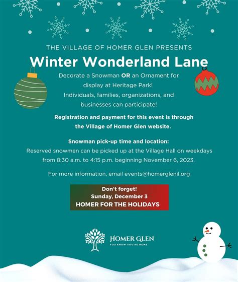 Winter Wonderland Lane Homer Glen Il Official Website