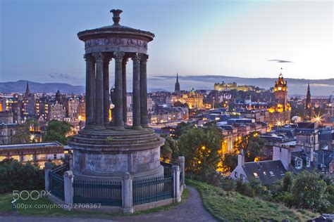 Photograph Dugald Stewart Monument In Calton Hill Edinburgh Scotland