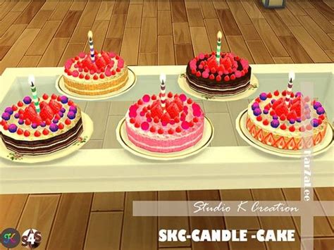 Studio K Creation Candle Cake • Sims 4 Downloads Sims 4 Conteúdo