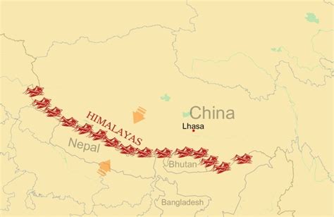 Himalayan Mountains Himalaya Mountains On Map Himalayas Facts