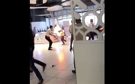 Madness Alleged Shoplifter Catches Fire Inside Mall Restaurant